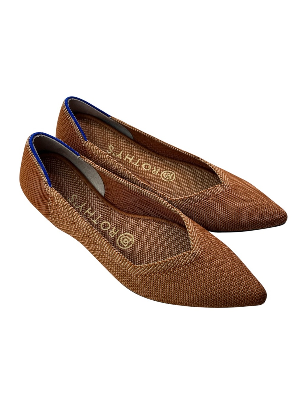 Rothy’s The Point Amber Tan Pointed Toe Casual Slip On Ballet Flats